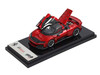 Ferrari F80 Supercar Rosso Red Metallic with Black Metallic Top 1/64 Diecast Model Car BBR BBR64001H