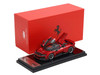 Ferrari F80 Supercar Rosso Red Metallic with Black Metallic Top 1/64 Diecast Model Car BBR BBR64001H