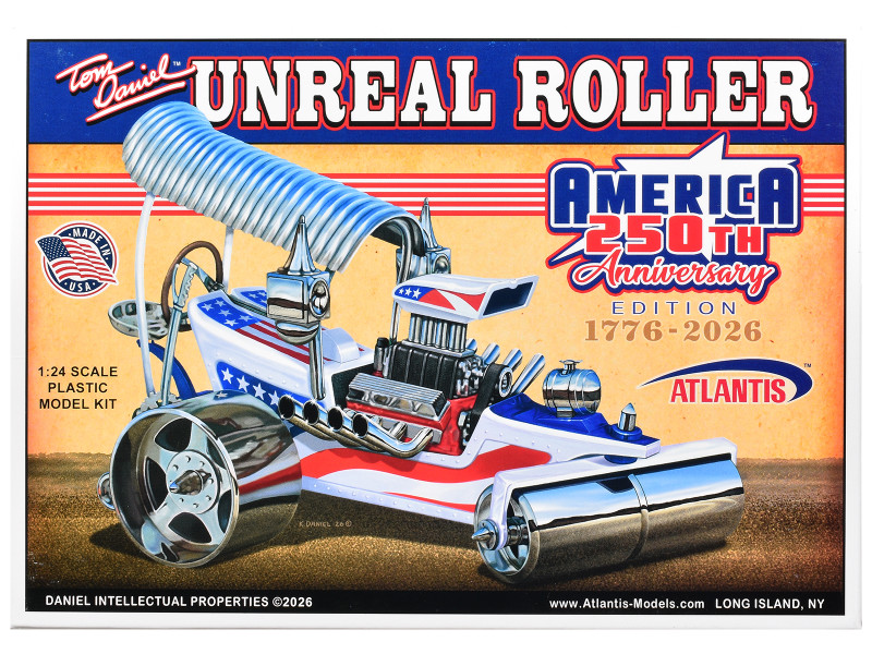 Skill 2 Model Kit Tom Daniel s Unreal Roller America 250th Anniversary Edition 1/24 Scale Model Atlantis ALM-5699