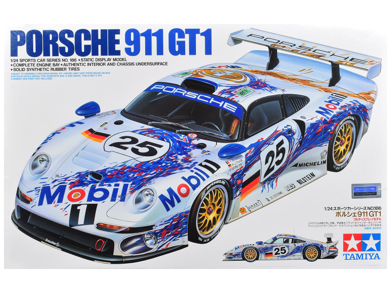 Model Kit Porsche 911 GT1 24 Hours of Le Mans 1996 1/24 Scale Model Tamiya TAM-24186