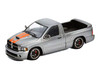 2003 Dodge Ram SRT-10 Pickup Truck Green Metallic with Matt Black Hood 1/64 Diecast Model Car Shoom64 Models SHOOM-103-017