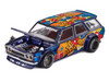 Datsun Kaido 510 Wagon RHD Right Hand Drive Koi Wagon V1 Blue with Koi Fish Graphics Designed by Jun Imai Kaido House Special 1/64 Diecast Model Car Mini GT KHMG248