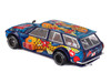 Datsun Kaido 510 Wagon RHD Right Hand Drive Koi Wagon V1 Blue with Koi Fish Graphics Designed by Jun Imai Kaido House Special 1/64 Diecast Model Car Mini GT KHMG248