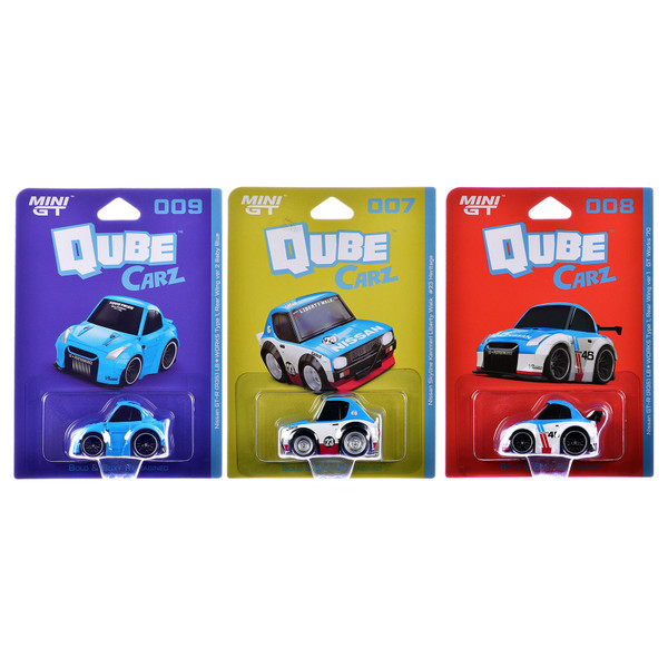QubeCarz Series #2 Set of 3 pieces 1/64 Diecast Model Cars Mini GT QZ-COMBO-002