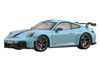 2025 Porsche 911 GT3 with Weissach Pack Gulf Blue with Carbon Stripe 1/18 Diecast Model Car Norev 187000