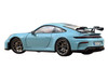 2025 Porsche 911 GT3 with Weissach Pack Gulf Blue with Carbon Stripe 1/18 Diecast Model Car Norev 187000