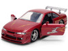 1997 Nissan 240SX S14 Light Red Metallic with Graphics The Fast and the Furious 2001 Movie 25 Years of Fast & Furious Series 1/32 Diecast Car Model Jada 36772-25TH