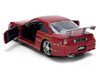 1997 Nissan 240SX S14 Light Red Metallic with Graphics The Fast and the Furious 2001 Movie 25 Years of Fast & Furious Series 1/32 Diecast Car Model Jada 36772-25TH