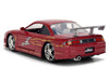 1997 Nissan 240SX S14 Light Red Metallic with Graphics The Fast and the Furious 2001 Movie 25 Years of Fast & Furious Series 1/32 Diecast Car Model Jada 36772-25TH