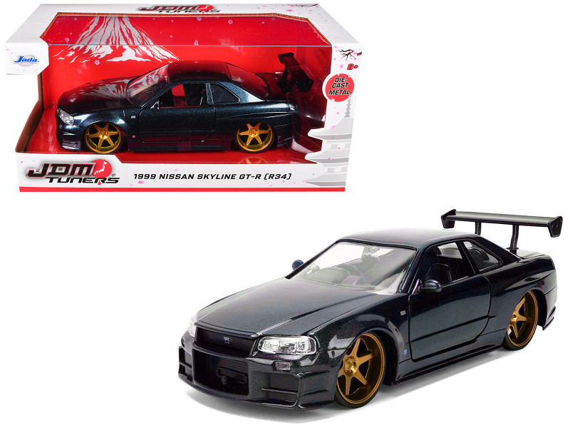 1999 Nissan Skyline GT-R R34 RHD Right Hand Drive Magic Purple Metallic JDM Tuners Series 1/24 Diecast Car Model Jada 38056