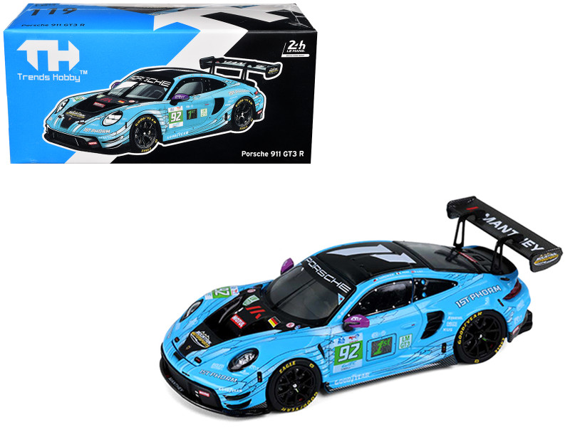Porsche 911 GT3 R 992 #92 Ryan Hardwick - Richard Lietz - Riccardo Pera Manthey 1st Phorm LMGT3 Class Winner 24 Hours of Le Mans 2025 1/64 Diecast Model Car Trends Hobby 241084-H