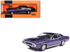 1971 Plymouth GTX Purple Metallic with Black Vinyl Top and Black Hood Stripe 1/43 Diecast Model Car IXO Models CLC622N22