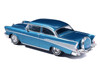 1957 Chevrolet Bel Air Sedan Harbor Blue Metallic with Blue Interior 1/64 Diecast Model Car IXO Models IA64021
