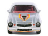 1979 Chevrolet Camaro Z28 Silver Metallic with Stripes and Red Interior 1/64 Diecast Model Car IXO Models IA64024