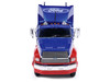 1990 Ford Aeromax Truck Tractor Blue Metallic and Red with White Stripes 1/64 Diecast Model Car IXO Models U64TR015