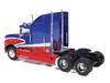 1990 Ford Aeromax Truck Tractor Blue Metallic and Red with White Stripes 1/64 Diecast Model Car IXO Models U64TR015