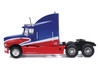 1990 Ford Aeromax Truck Tractor Blue Metallic and Red with White Stripes 1/64 Diecast Model Car IXO Models U64TR015