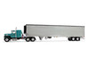 Ford LTL 9000 with 48 Flat Top Sleeper and 53' Utility Trailer with Reefer Red’s Favorites - Tom Sercombe Turquoise Metallic 1/64 Diecast Model First Gear 69-2352
