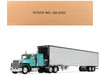 Ford LTL 9000 with 48 Flat Top Sleeper and 53' Utility Trailer with Reefer Red’s Favorites - Tom Sercombe Turquoise Metallic 1/64 Diecast Model First Gear 69-2352