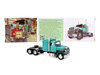 Ford LTL 9000 with 48 Flat Top Sleeper and 53' Utility Trailer with Reefer Red’s Favorites - Tom Sercombe Turquoise Metallic 1/64 Diecast Model First Gear 69-2352