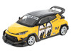 Pandem GR Yaris RHD Right Hand Drive MoonEyes Yellow with Black Top and Graphics Enigma Exclusive Edition 1/64 Die Cast Model Car Pop Race PR64-PRE017