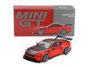 Ford Mustang GTD Race Red with Carbon Hood and Top Limited Edition 1/64 Die Cast Model Car Mini GT MGT01196