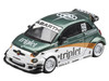 Abarth 595 LB-Works TY Edition #59 Green Metallic and White with Gold Stripes and Graphics Limited Edition 1/64 Die Cast Model Car Mini GT MGT01216