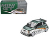 Abarth 595 LB-Works TY Edition #59 Green Metallic and White with Gold Stripes and Graphics Limited Edition 1/64 Die Cast Model Car Mini GT MGT01216