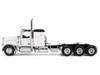 Peterbilt 589 Legendary Package Truck Tractor with 58 Sleeper White with Black Top Transport Series 1/50 Diecast Model Diecast Masters 71089