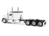 Peterbilt 589 Legendary Package Truck Tractor with 58 Sleeper White with Black Top Transport Series 1/50 Diecast Model Diecast Masters 71089