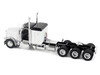 Peterbilt 589 Legendary Package Truck Tractor with 58 Sleeper White with Black Top Transport Series 1/50 Diecast Model Diecast Masters 71089