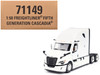 2025 Freightliner Cascadia Gen-5 Sleeper Cab Truck Tractor Winter White Transport Series 1/50 Diecast Model Diecast Masters 71149