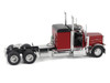 Peterbilt 589 Legendary Package Tandem-Axle Truck Tractor with 58 Sleeper Cab Legendary Red with Black Top Transport Series 1/50 Diecast Model Diecast Masters 71221