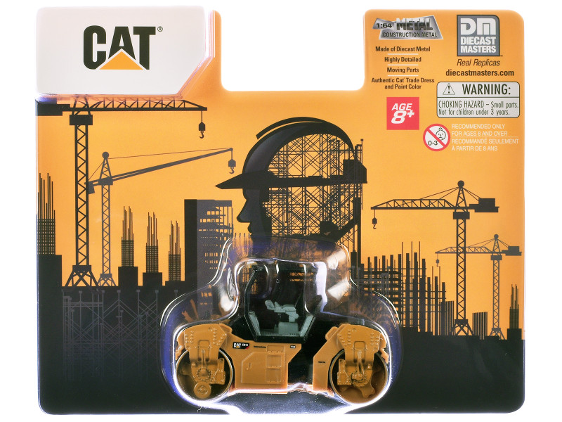 CAT Caterpillar CB13 Roller with ROPS Yellow 1/64 Diecast Model Diecast Masters 84640CS