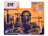 CAT Caterpillar 272D Skid Steer Loader and 297D Compact Track Loader with Interchangeable Attachment Yellow 1/64 Diecast Model Diecast Master 84684CS