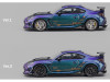 Subaru BRZ Varis Arising-1 RHD Right Hand Drive Magic Purple Metallic with Carbon Hood and Extra Wheels 1/64 Diecast Model Car CM Models CM64-BRZ-11