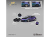 Subaru BRZ Varis Arising-1 RHD Right Hand Drive Magic Purple Metallic with Carbon Hood and Extra Wheels 1/64 Diecast Model Car CM Models CM64-BRZ-11
