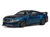 Ford Mustang Dark Horse Blue Metallic with Matt Black Hood and Black Top 1/64 Diecast Model Car CM Models CM64-DARKHORSE-01