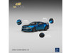 Ford Mustang Dark Horse Blue Metallic with Matt Black Hood and Black Top 1/64 Diecast Model Car CM Models CM64-DARKHORSE-01