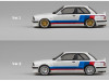 Pandem E30 V1 White with Stripes and Extra Wheels 1/64 Diecast Model Car CM Models CM64-E30-02