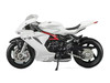 2022 MV Agusta F3 Rosso Motorcycle White with Figure 1/64 Diecast Model Car CM Models CM64-F3ROSSO-03