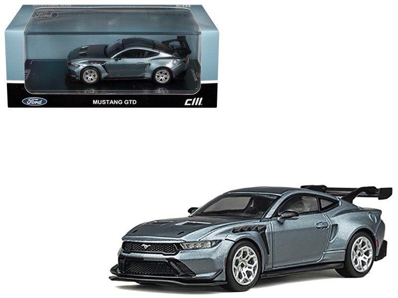 Ford Mustang GTD Light Blue Metallic 1/64 Diecast Model Car CM Models CM64-GTD-02