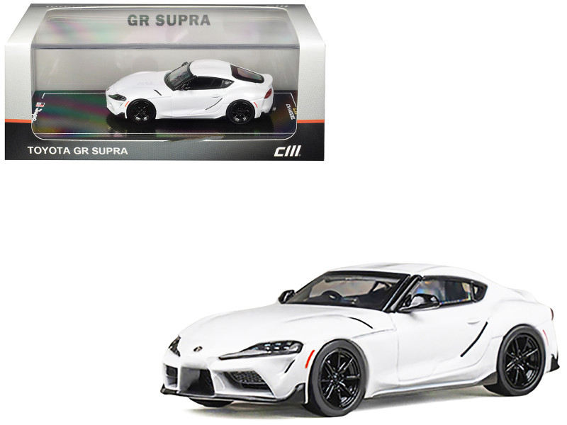 Toyota GR Supra RHD Right Hand Drive White Metallic 1/64 Diecast Model Car CM Models CM64-SUPRA-01