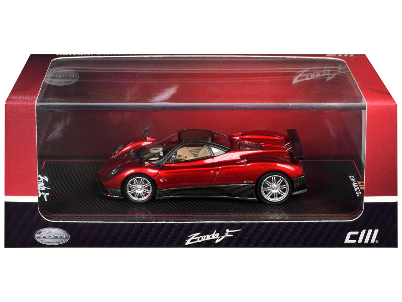 Pagani Zonda F Rosso Dubai Red Metallic with Moonroof 1/64 Diecast Model Car CM Models CM64-ZONDAF-04