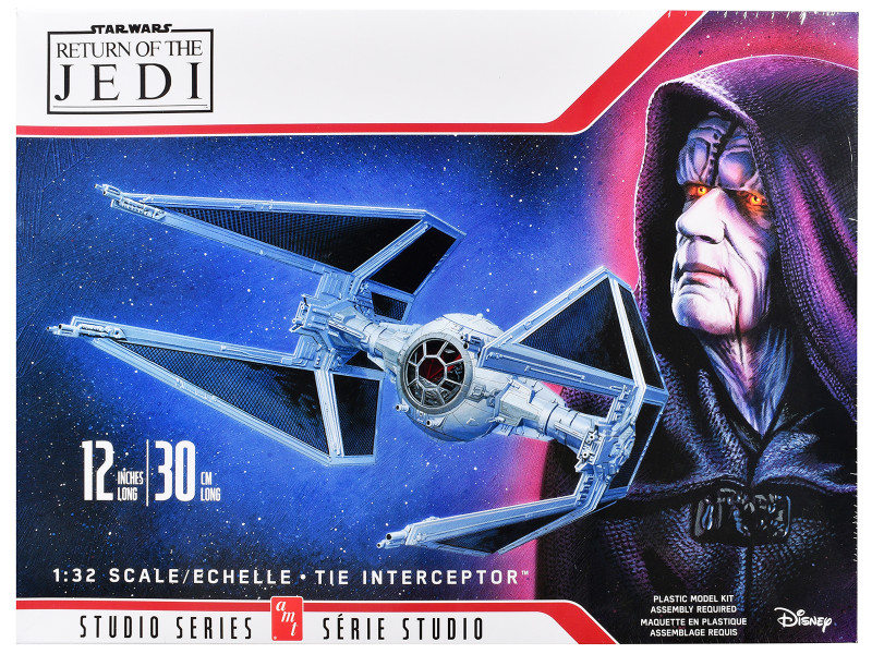 Skill 2 TIE Interceptor "Star Wars: Episode VI – Return of the Jedi" (1983) Movie 1/32 Scale Model AMT AMT1539M