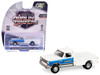 1981 Dodge Ram W350 Power Ram Dually Flatbed Truck Goodyear White with Blue Sides Dually Drivers Series 17 1/64 Diecast Model Car Greenlight 46170B