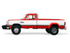 1993 Dodge Ram D350 Dually Red and White with Exhaust with Bumper Weights Dually Drivers Series 17 1/64 Diecast Model Car Greenlight 46170C
