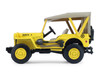 1942 Willys MB Jeep Control Jeep - U.S. Army Air Forces Yellow with Beige Top Battalion 64 Series 6 1/64 Diecast Model Car Greenlight 61060A