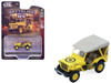 1942 Willys MB Jeep Control Jeep - U.S. Army Air Forces Yellow with Beige Top Battalion 64 Series 6 1/64 Diecast Model Car Greenlight 61060A