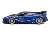 Ferrari FXX-K Evo #27 Blue Metallic with White Accents and Gray Metallic Top "Race + Play" Series 1/18 Diecast Model Car Bburago 16012BL